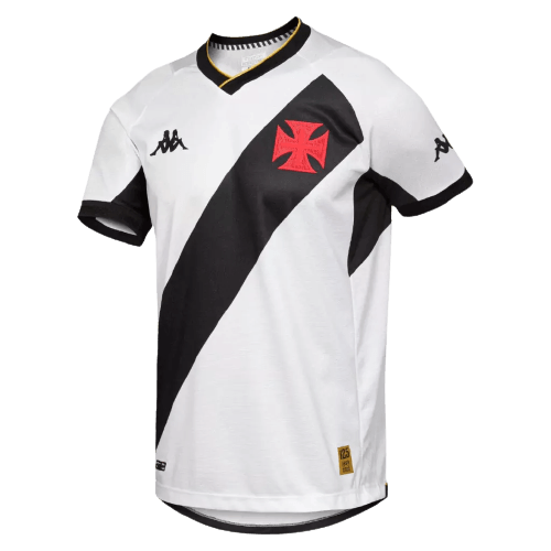 Camisa Vasco I 23/24 Kappa Branca Faixa Preta - Paixão no Manto