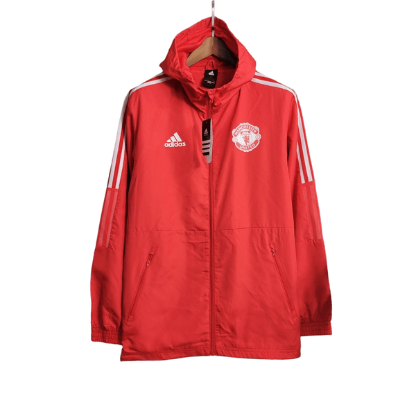 Jaqueta Corta-Vento Manchester United 23/24 Masculino Adidas - Vermelho - Paixão no Manto