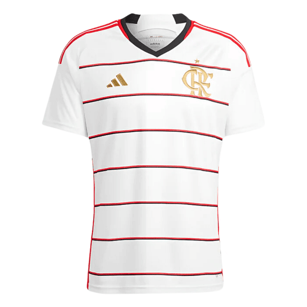 Camisa Flamengo II 23/24 - Torcedor Adidas Masculina - Branco + Patchs LIBERTADORES - Paixão no Manto