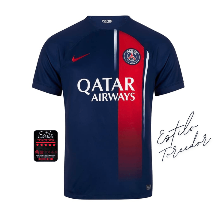 Camisa PSG - Paris Saint Germain Home 23/24 - Torcedor Nike Masculino - Paixão no Manto